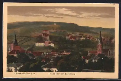 AK Langenberg /Rhld., Ortsansicht mit Frohnberg