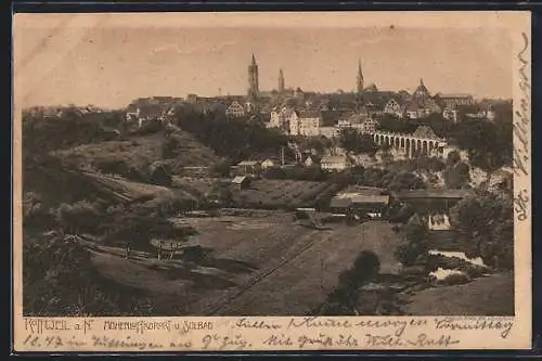 AK Rottweil a. N., Ortsansicht aus der Vogelschau