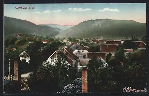 AK Ilsenburg a. H., Blick über die Dächer