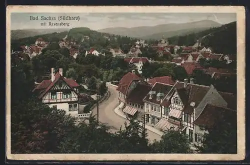 AK Bad Sachsa /Südharz, Ortsansicht mit Ravensberg