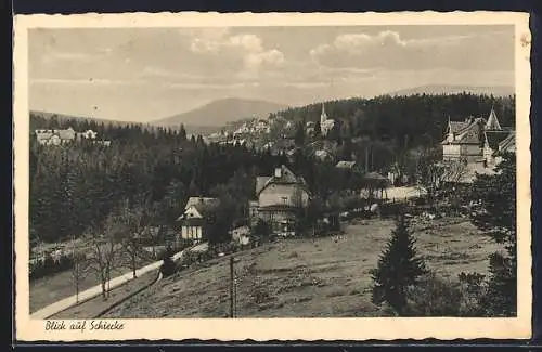 AK Schierke, Ortsansicht aus der Vogelschau