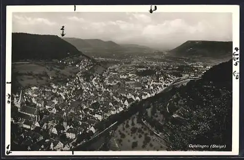 AK Geislingen /Steige, Teilansicht aus der Vogelschau