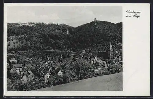 AK Geislingen a. d. Steige, Blick über die Dächer