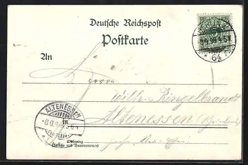 Lithographie Berlin, Café Bauer und Hotel Behrens, Betrunkene morgens um 3 Uhr