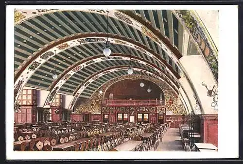 AK München, Gasthaus Mathäser-Bräu, Innenansicht