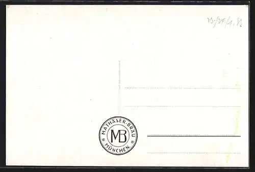 AK München, Gasthaus Mathäser-Bräu, Innenansicht
