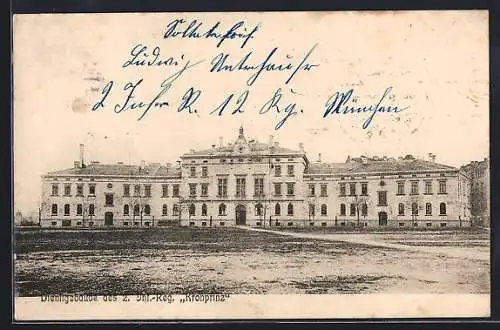 AK München, Kaserne, Dienstgebäude des 2. Inf.-Reg. Kronprinz
