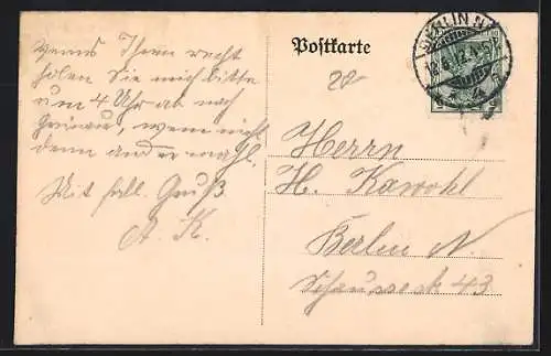Künstler-AK Berlin, Altes Ballhaus, Joachim-Strasse, Innenansicht