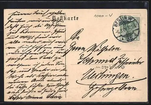 AK Berlin-Wilmersdorf, Gasthaus Victoria-Garten C. Keller, Wilhelms-Aue 114-115, Innenansicht