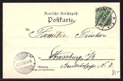Lithographie Baden-Baden, Altes Schloss, Conversationshaus, Friedrichs- u. Augustabad