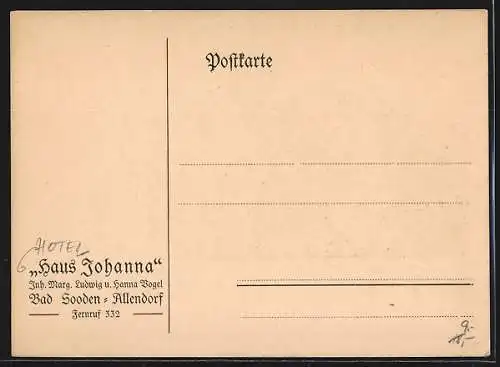 AK Sooden-Allendorf, Hotel Haus Johanna Marg. Ludwig und Hanna Vogel