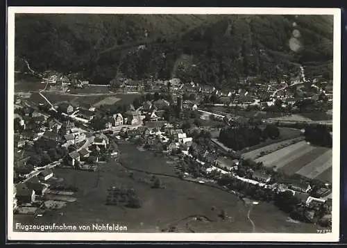 AK Nohfelden, Panorama vom Flugzeug aus gesehen