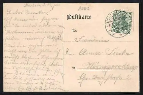 Lithographie Berlin-Charlottenburg, Etablissement Carlshof am Spandauer Schiffahrts-Kanal, Inh. Wilh. Wiemer