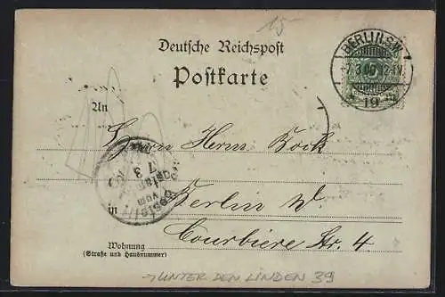Mondschein-AK Berlin, Grand Hotel de Rome, Unter den Linden 39