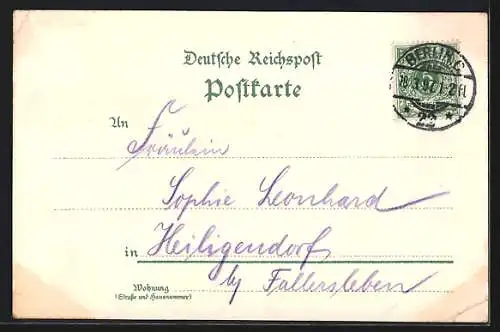 Lithographie Berlin-Treptow, Gasthaus Altes Eierhäuschen, Forsthaus