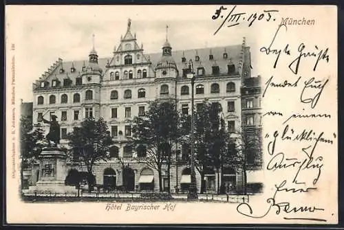 AK München, Ansicht vom Hotel Bayrischer Hof