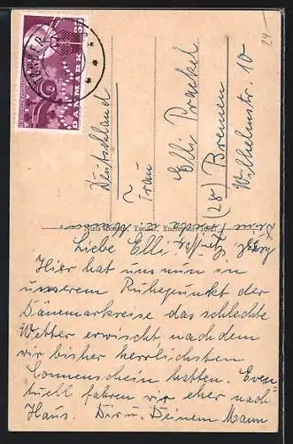 AK Kirkeby /Romo, Landkarte der Insel