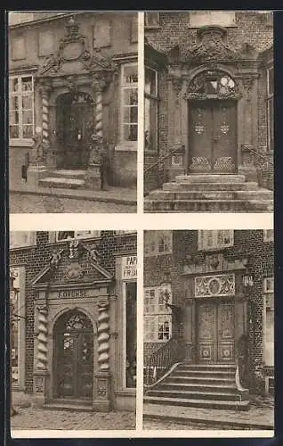 AK Tondern, alte prunkvolle Hausportale
