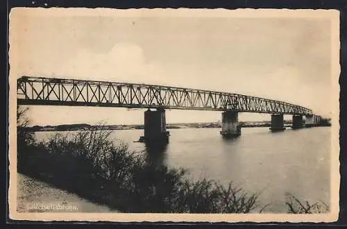 AK Lillebaeltsbroen, Brücke mit Flusspartie