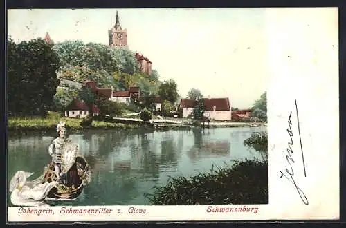 AK Cleve, Schwanenburg mit Schwanenritter