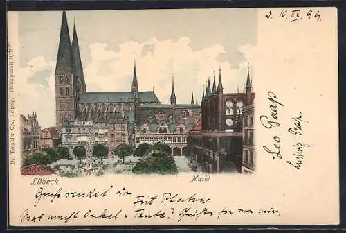 AK Lübeck, Blick auf den Markt