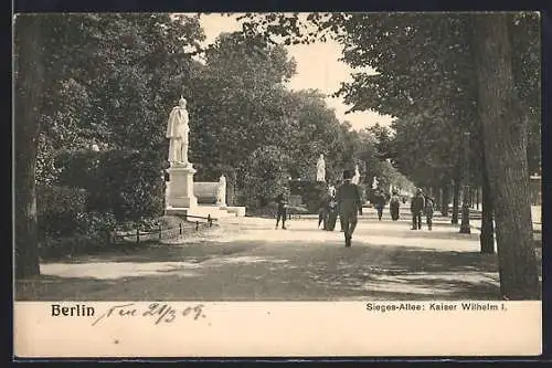 AK Berlin, Sieges-Allee, Denkmal Kaiser Wilhelm I.
