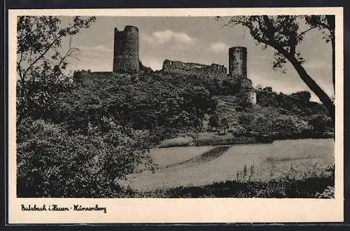 AK Butzbach i. Hessen, Burgruine auf dem Münzenberg