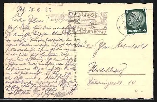 AK Bad Tölz, Ortsansicht mit Kalvarienberg