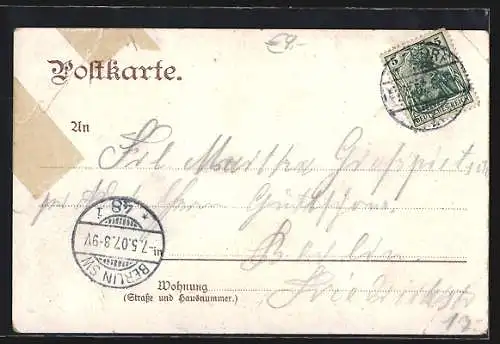 AK Berlin-Neukölln, Rixdorf, Gasthaus Bürgersäle v. C. Gröpler, Bergstrasse 147, Eingang und Innenansicht