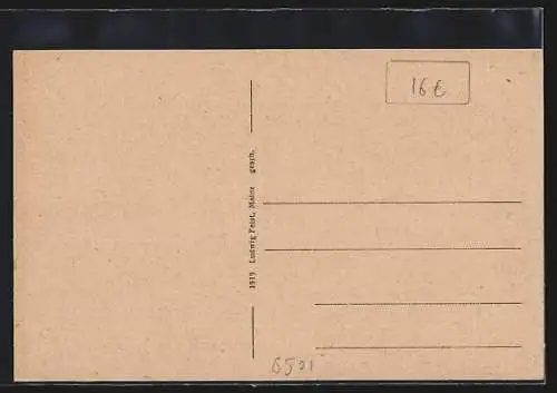 AK Nieder-Olm, Grossherzogl. Amtsgericht, Kathol. Kirche, Totalansicht