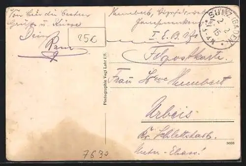 AK Langenhard b. Lahr, Gasthaus zur schönen Aussicht v. Karl Bühler