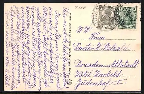 AK Stuttgart, Marienhospital, Ecke Böheim- und Eierstrasse