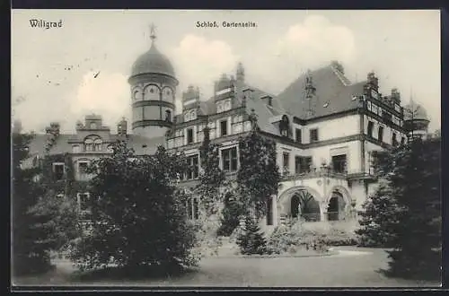 AK Wiligrad, Schloss, Gartenseite