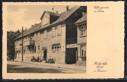 AK Elbingerode i. Harz, Hochgräfes Hotel und Pension zum blauen Engel