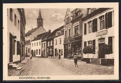 AK Heinsberg / Rhld., Geschäft und Apotheke in der Hochstrasse