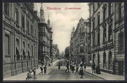 AK Pforzheim, Partie in der Luisenstrasse