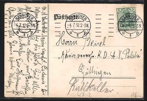 AK Ritter mit Wappenschild der Franconia
