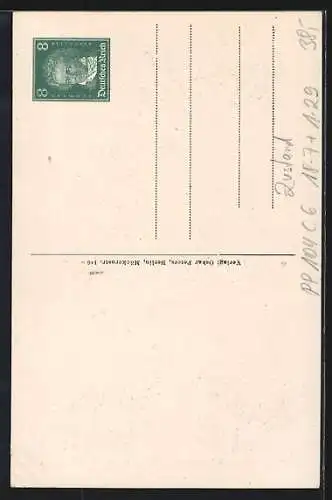 AK Posen, Portrait Paul von Hindenburg im Anzug, Geburtshaus, Palais des Reichspräsidenten, Ganzsache PP 104 C6