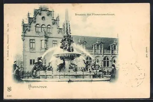 AK Ganzsache PP19 F51 /04: Hannover, Brunnen der Flusswasserkunst