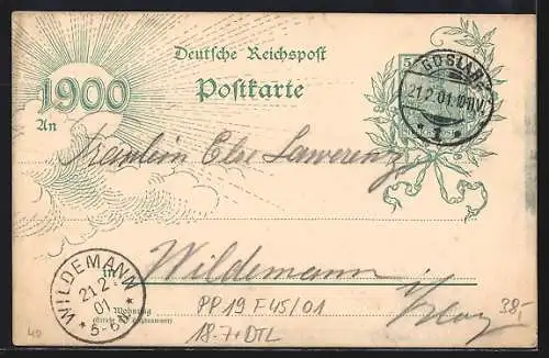 AK Ganzsache PP19 F45/01: Goslar /Harz, Teilansicht aus der Vogelschau