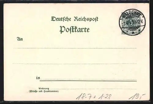 AK Bismarck am Schreibtisch, Zitat aus der 30. Reichstagssitzung Wir Deutsche fürchten Gott..., Ganzsache