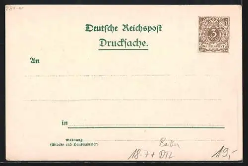 Lithographie Berlin, National-Denkmal Kaiser Wilhelm I. und Kaiserin Auguste Denkmal, Ganzsache