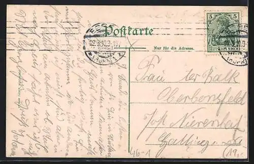 AK Essen a. Ruhr, Bugstrasse mit Museum, Kirche und Strassenbahn