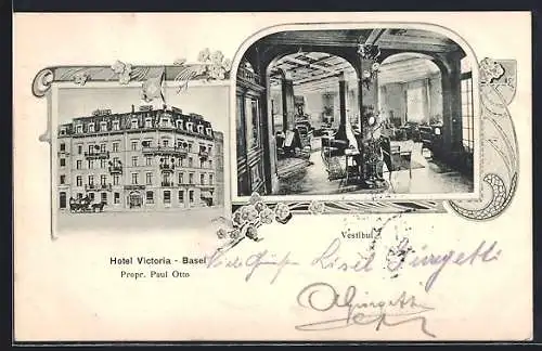 AK Basel, Hotel Victoria, Propr. Paul Otto, Vestibul