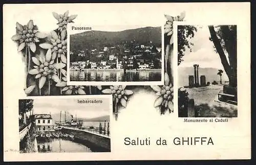AK Ghiffa, Imbarcadero, Monumento ai Caduti, Panorama