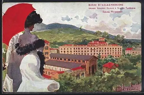 AK Salsomaggiore, Grande Albergo Milano et Teatro Ferrario, Terme Magnaghi