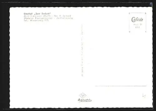 AK Mühlhausen / Täle, Gasthof Zum Eseleck in vier Ansichten