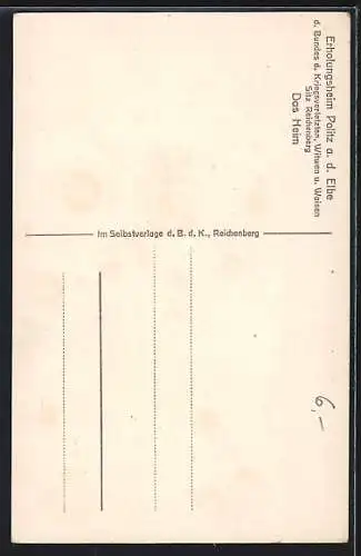 AK Politz /Elbe, Erholungsheim d. Bundes d. Kriegsverletzten