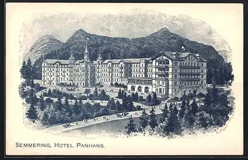 Künstler-AK Semmering, Hotel Panhans