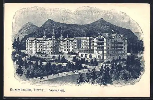 Künstler-AK Semmering, Hotel Panhans